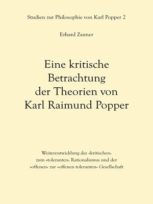 cover image of Eine kritische Betrachtung der Theorien von Karl Raimund Popper